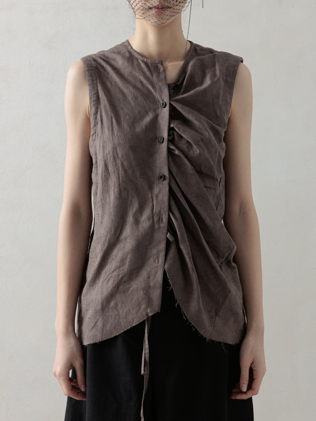 25SS WMS｜Linen Vest (Grey) – Professor.E