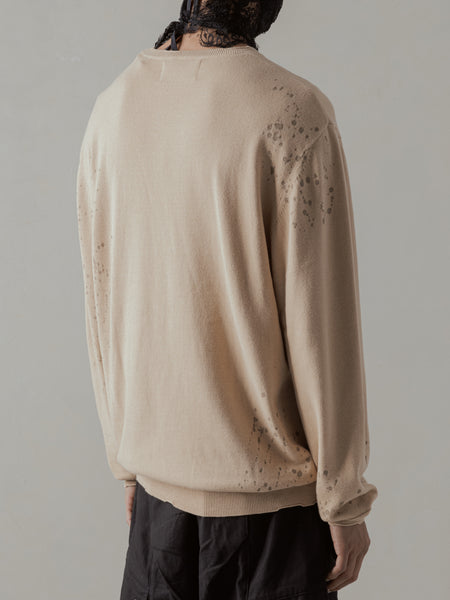 24FW|Tainted Knit (Beige) – Professor.E 24FW|Tainted Knit (Beige) – Professor.E