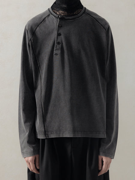 トップス Professor.E HENLEY 48 Professor.E FADED HENLEY L/S TEE (BLACK)の商品ページ