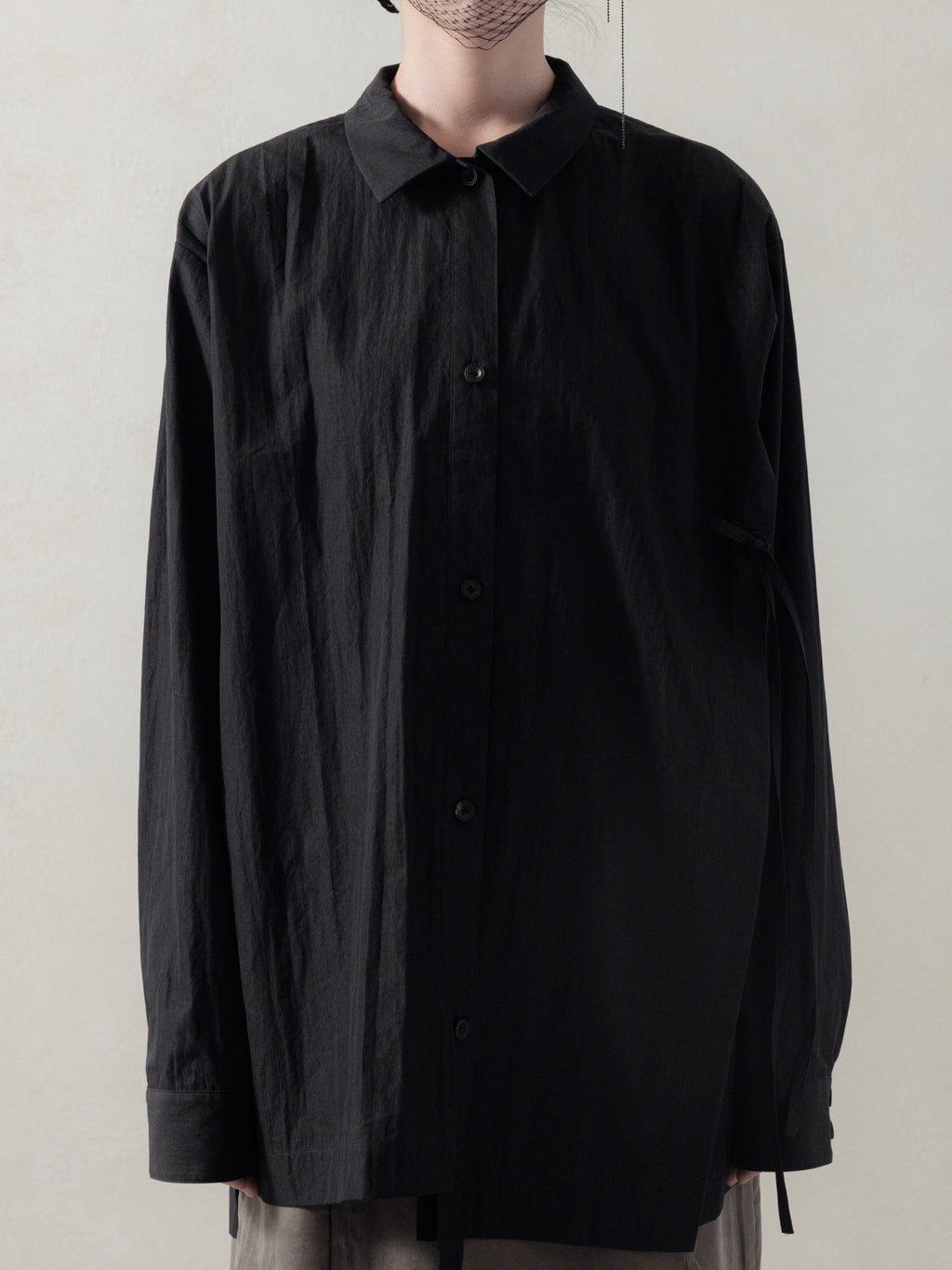 25FW WMS｜Drop Shoulder Shirt (Black) – Professor.E