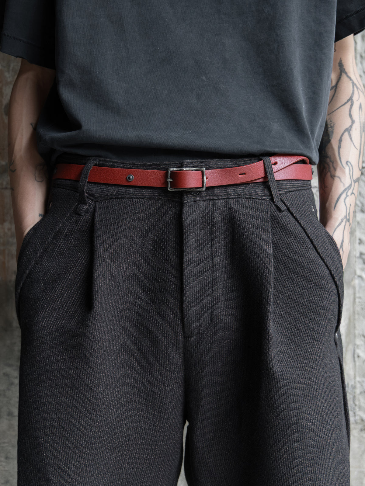 Professor.E｜E Rivet Belt (Burgundy)