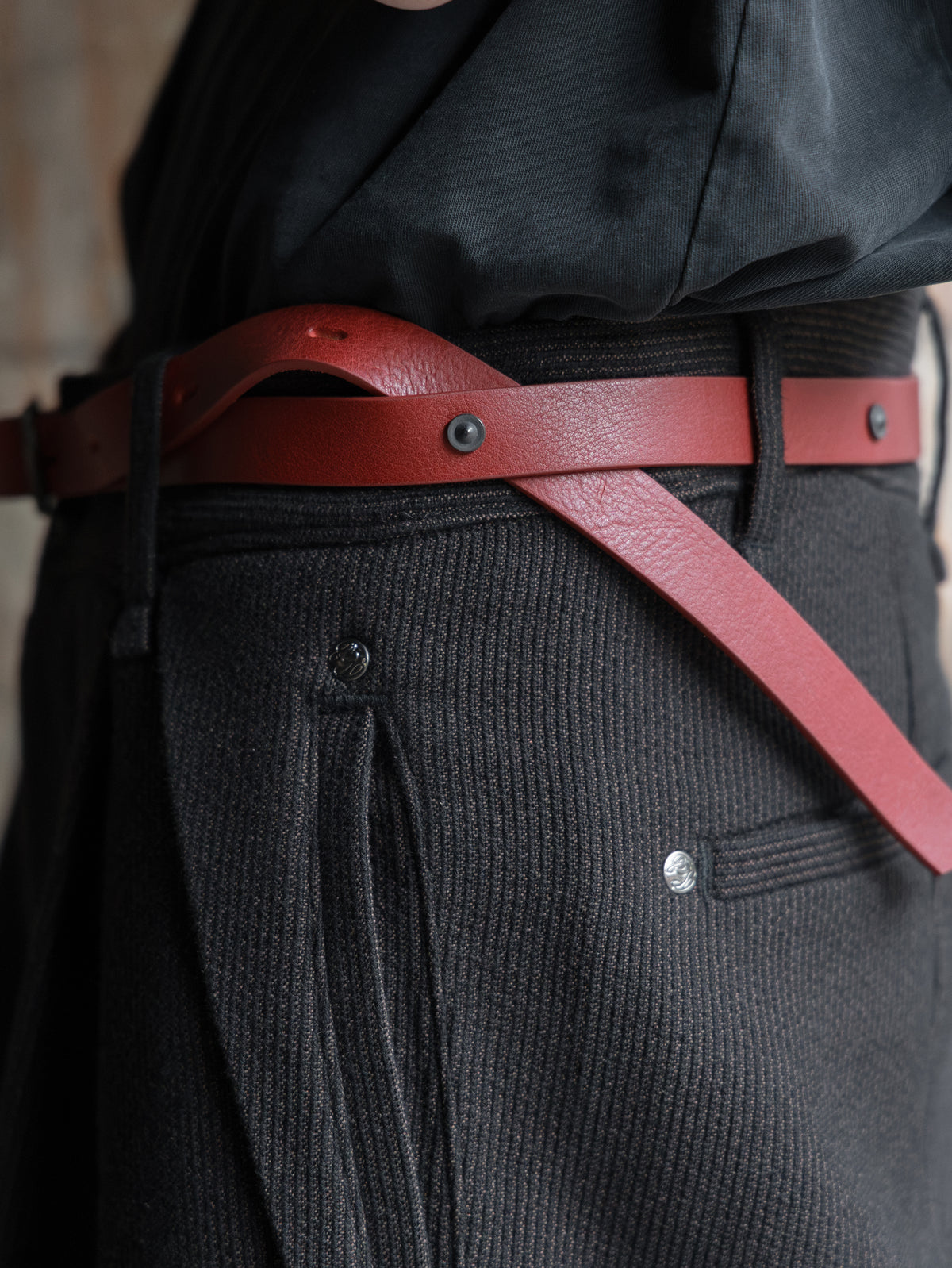 Professor.E｜E Rivet Belt (Burgundy)