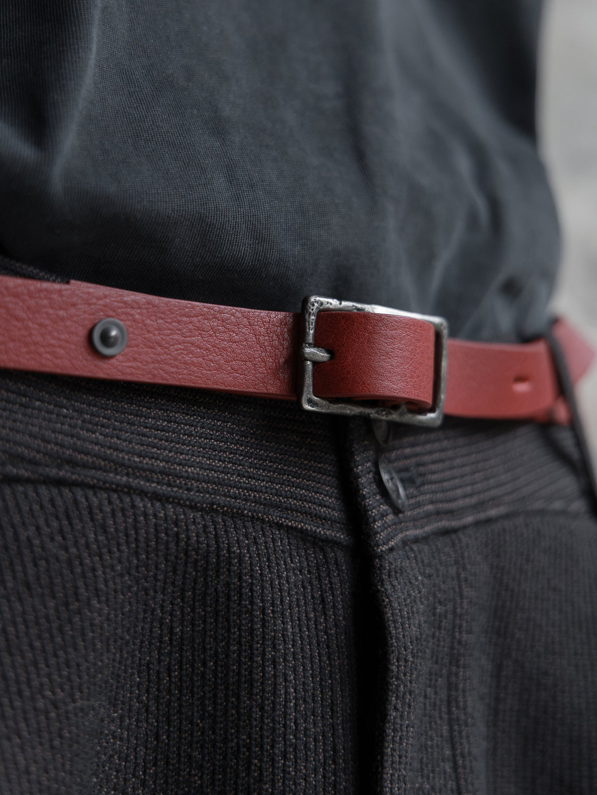 Professor.E｜E Rivet Belt (Burgundy)