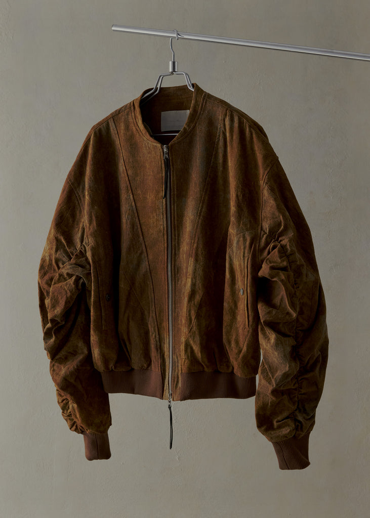 Forgotten Materials｜Embroidered Mega Bomber (Rusted Brown)