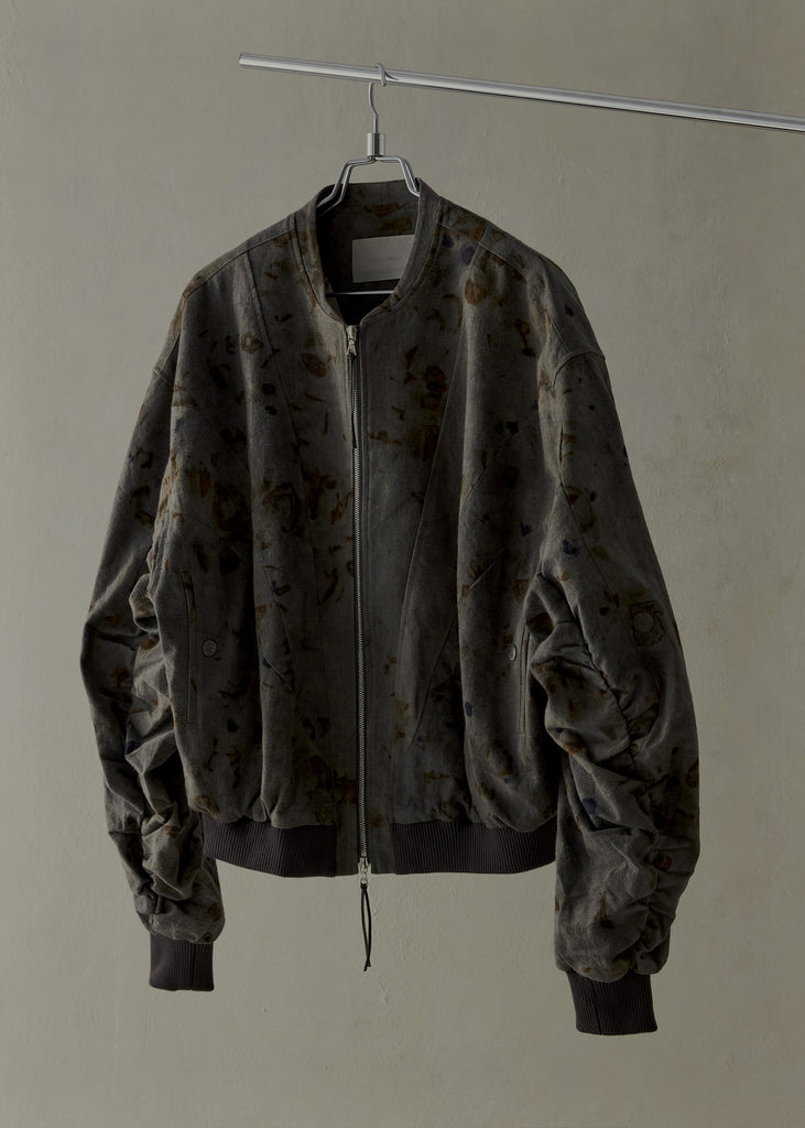 Forgotten Materials｜Embroidered Mega Bomber (Rusted Grey)