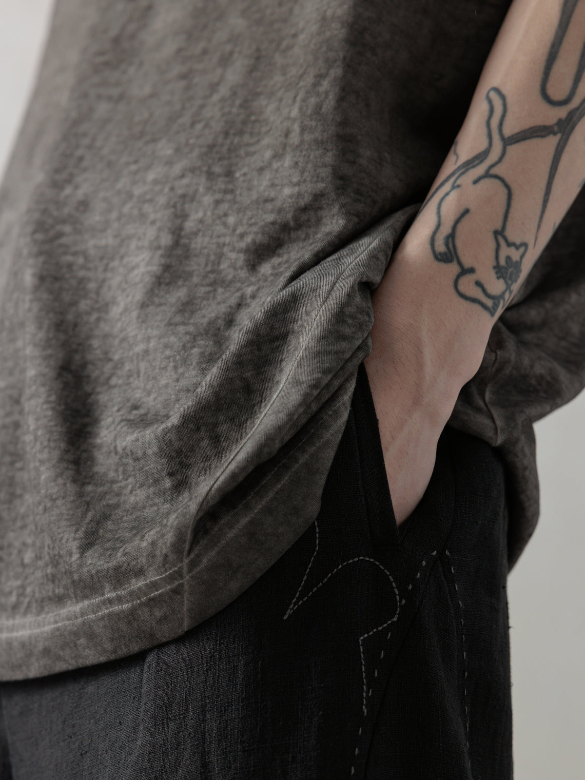 25SS｜Faded Tee (Cold Dyed Grey)
