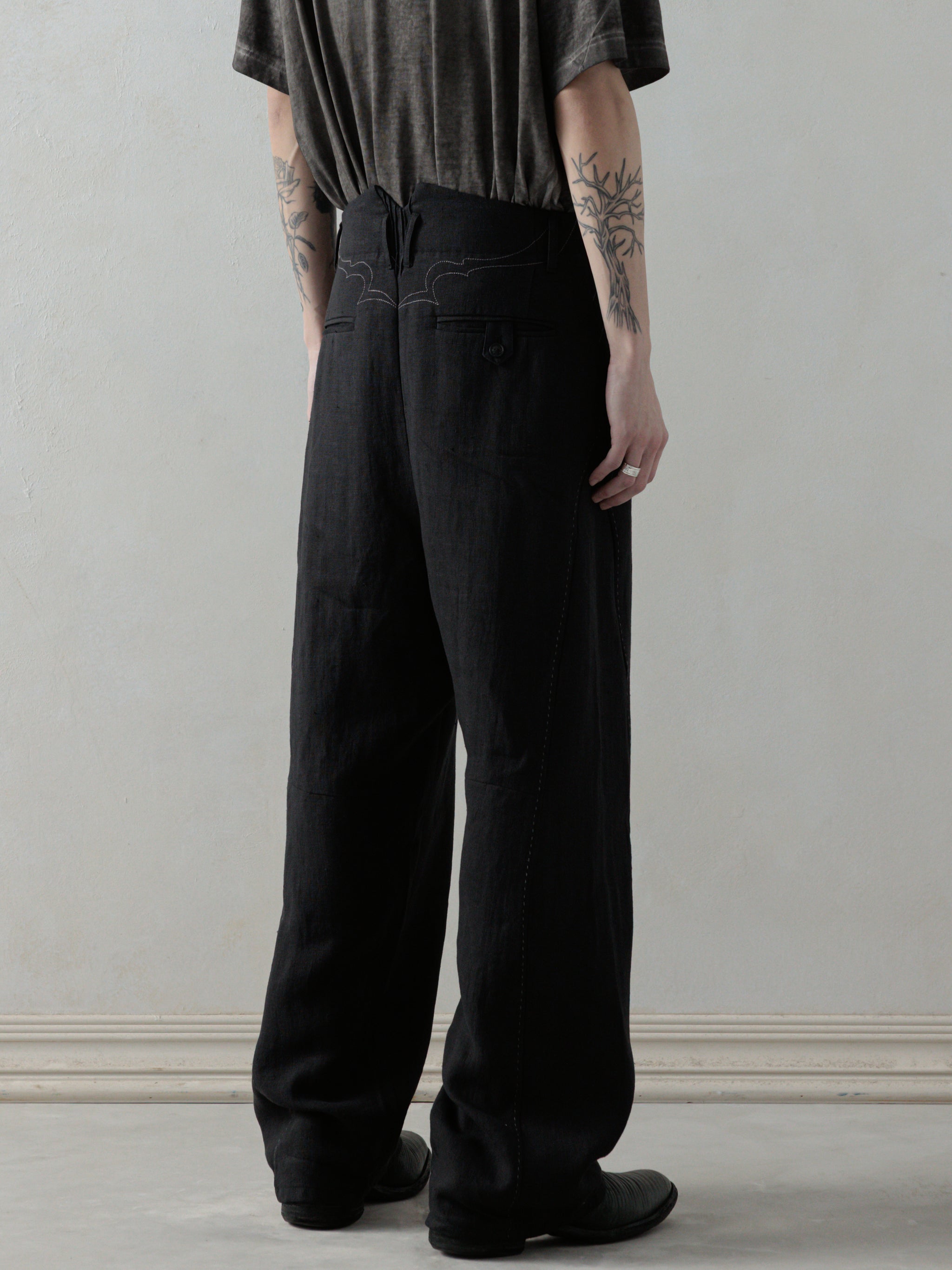 [RECTO] / ☆ 25SS SHEER JERSEY FLARE SKIRT PANTS / BLACK 25SS｜Sheer Pants (Black) – Professor.E