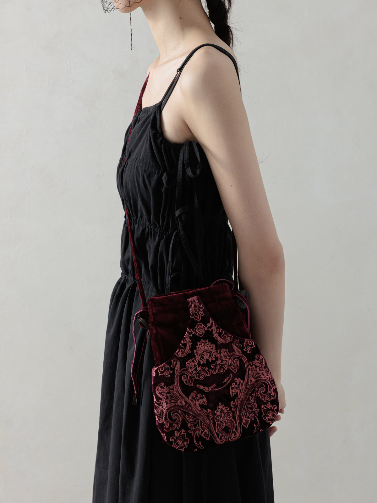 25SS｜Embroidery Bag (Burgundy)