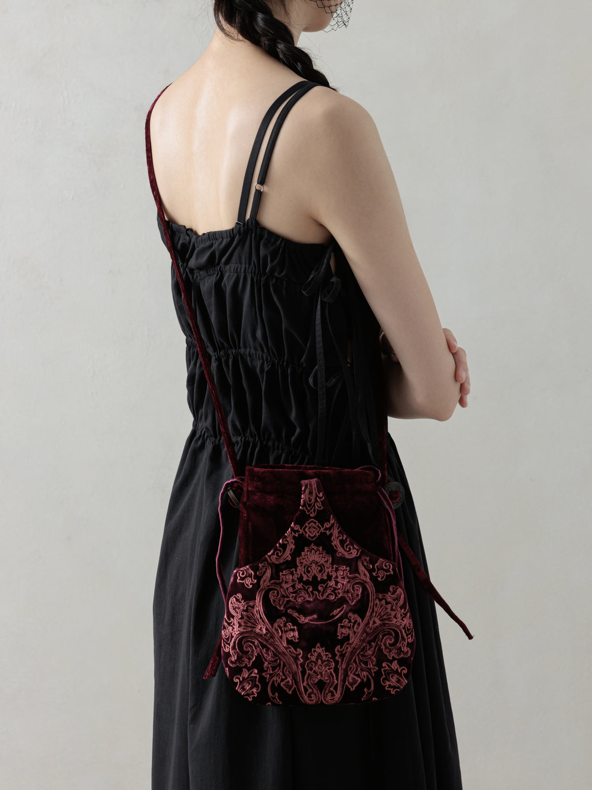25SS｜Embroidery Bag (Burgundy)