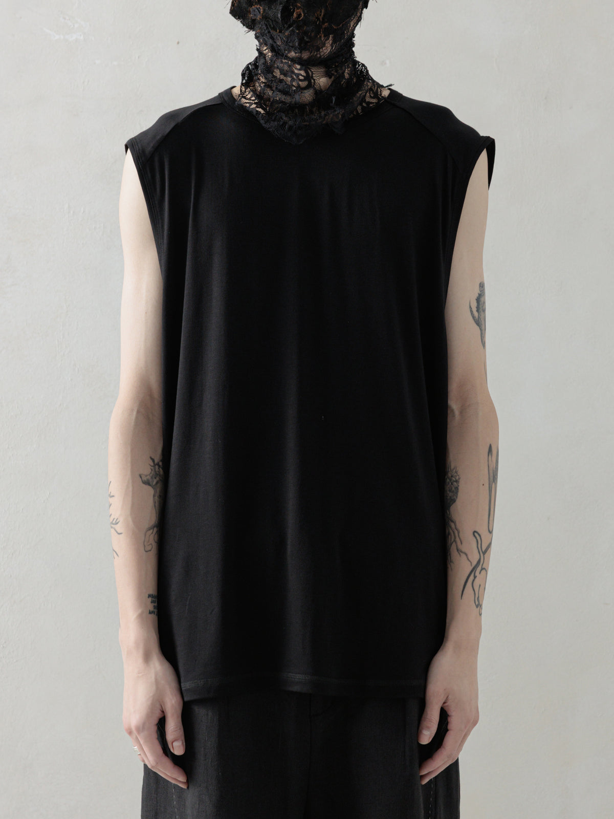 25SS｜Semi-sheer Vest (Black)