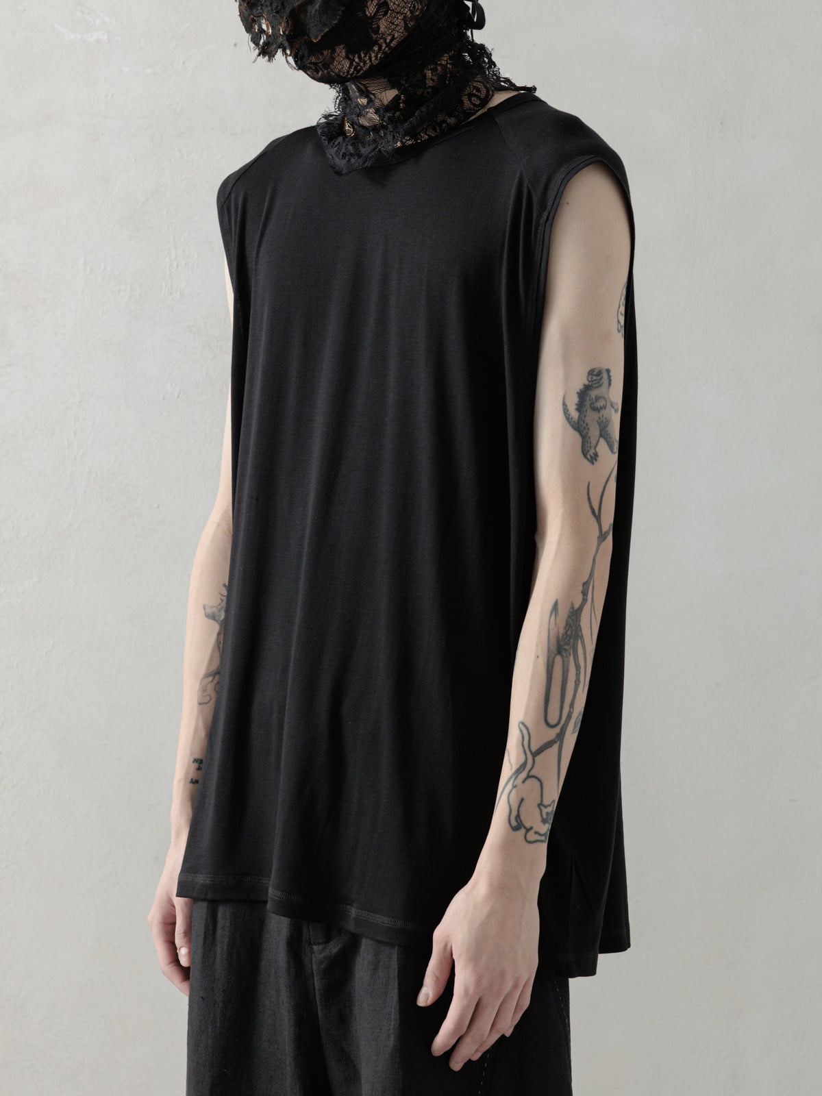 25SS｜Semi-sheer Vest (Black)