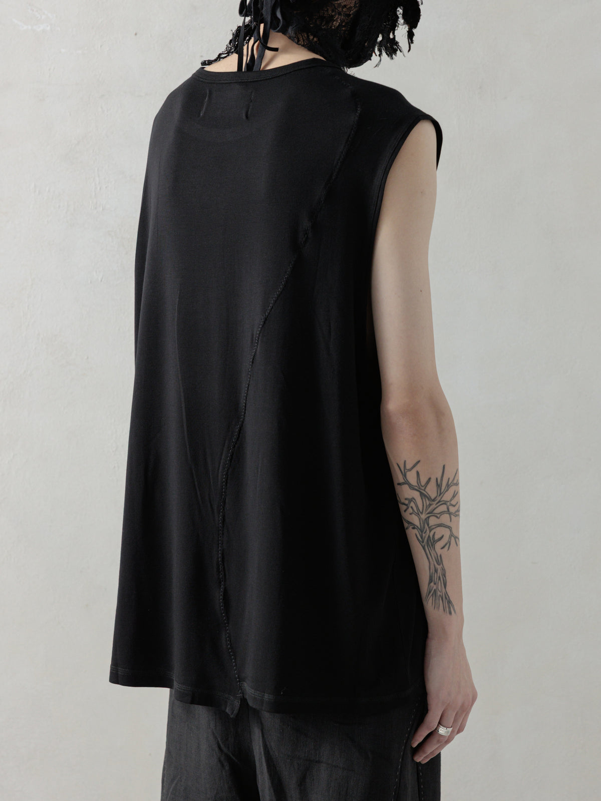 25SS｜Semi-sheer Vest (Black)