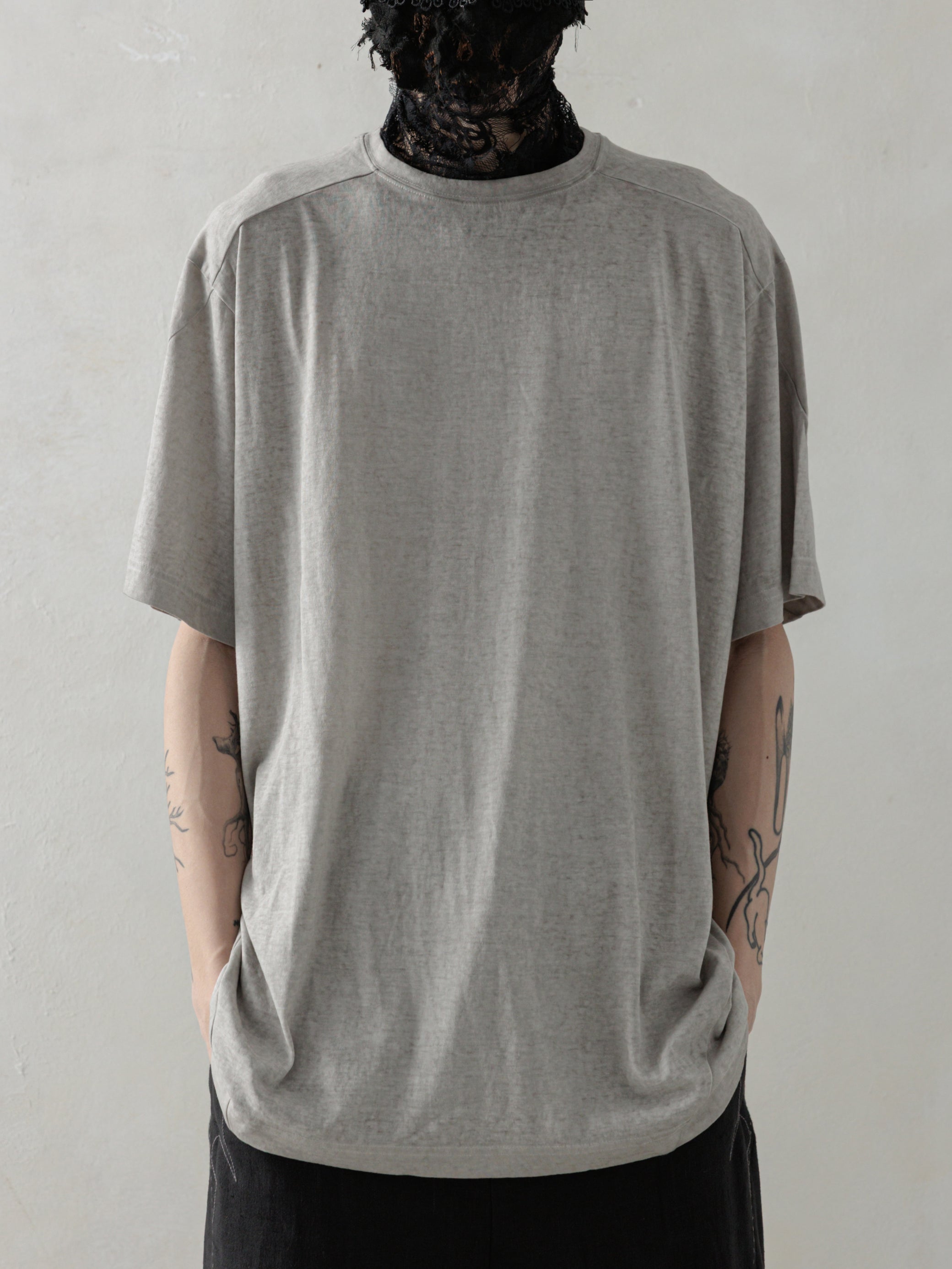 25SS｜Faded Tee (Cold Dyed Light Grey)