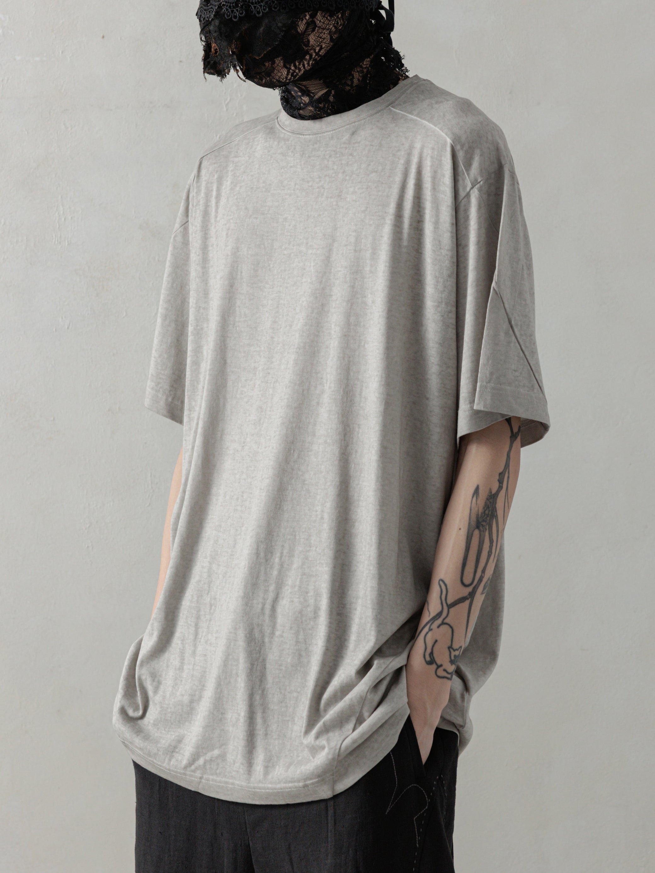 25SS｜Faded Tee (Cold Dyed Light Grey)
