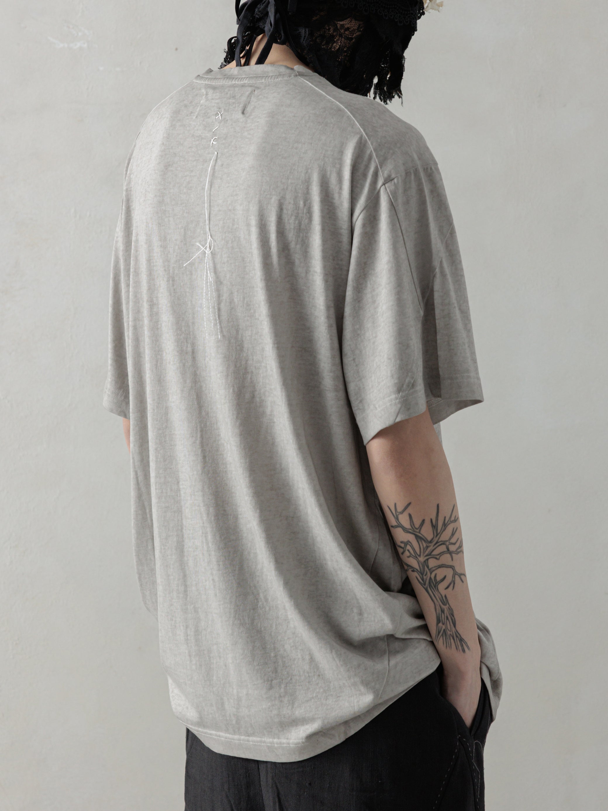 25SS｜Faded Tee (Cold Dyed Light Grey)