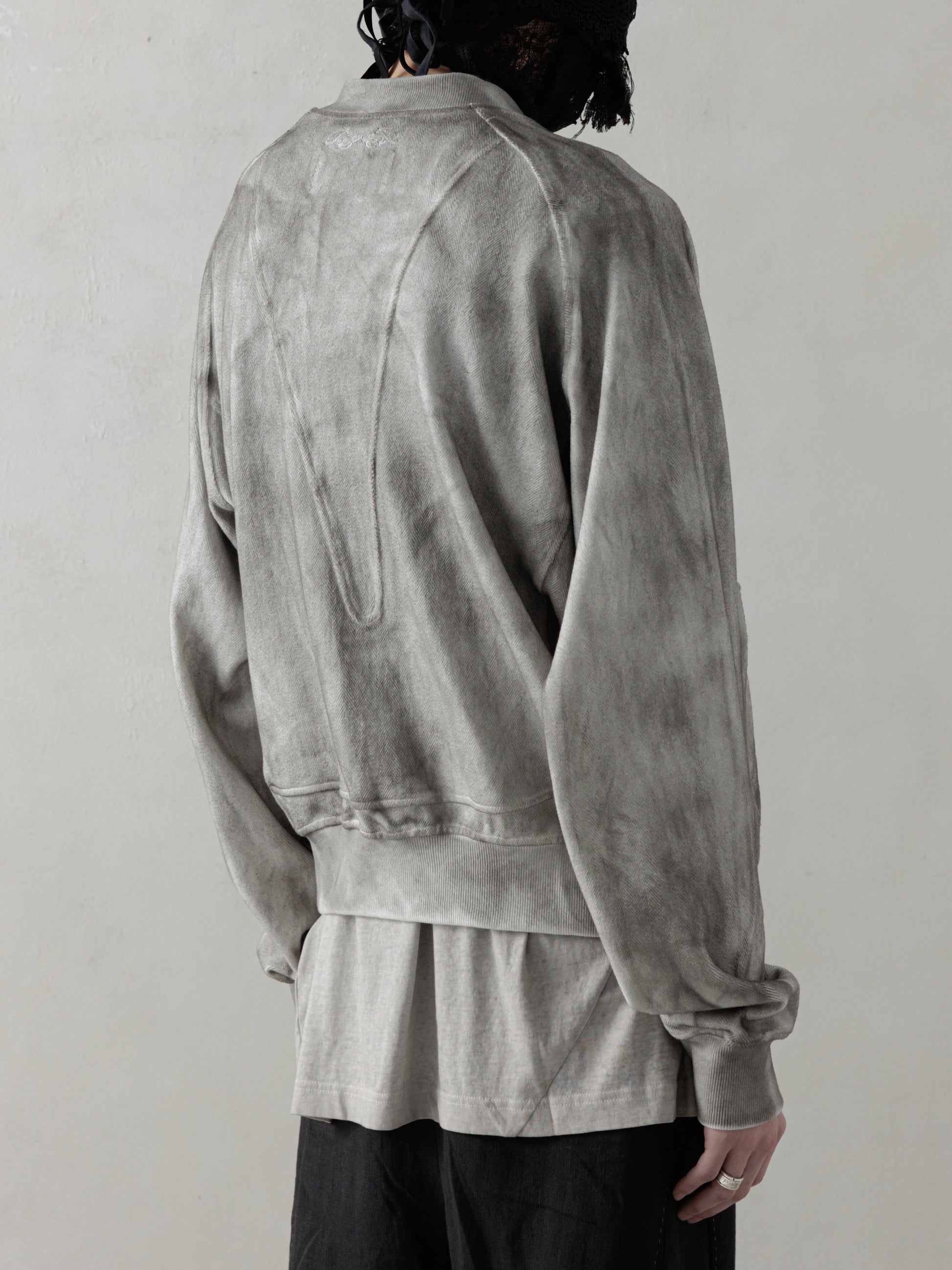 25SS｜Inverted Zip-up (Cold Dyed Grey)