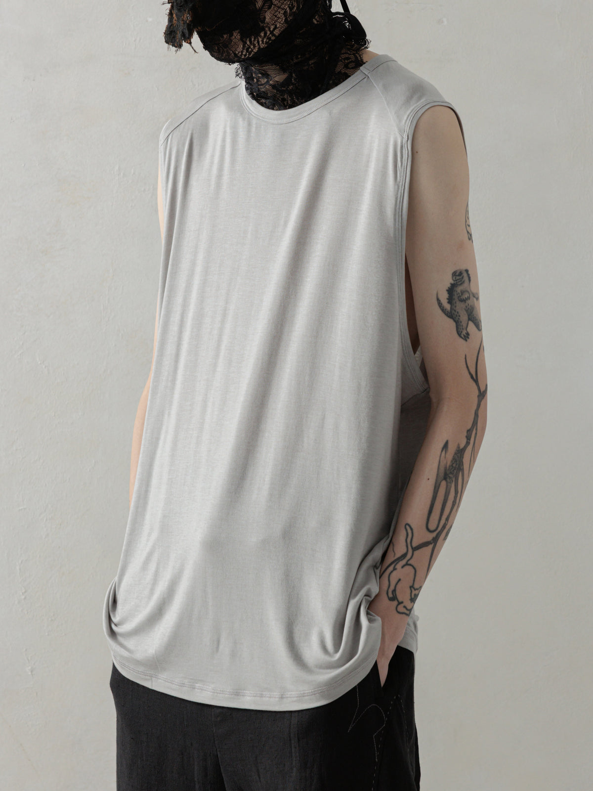 25SS｜Semi-sheer Vest (Grey)