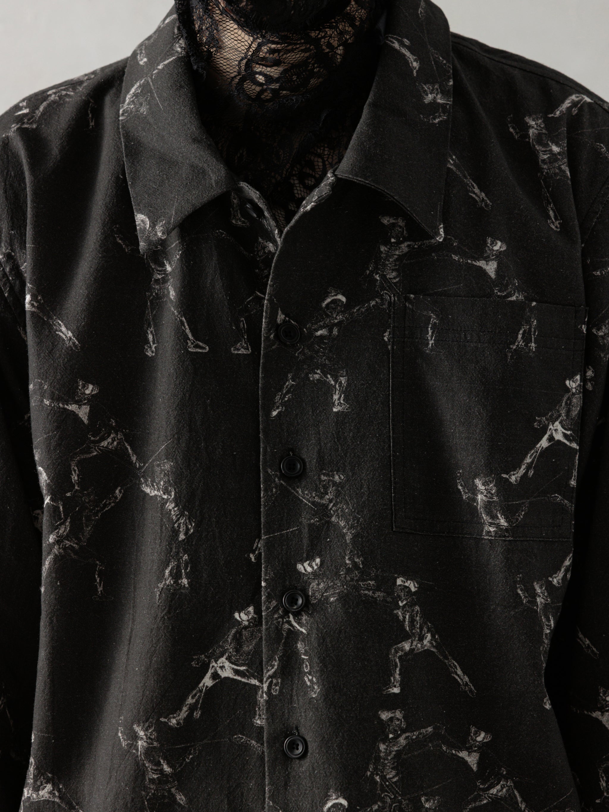 25SS｜Seasonal Print LS (Black) – Professor.E