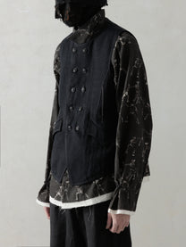 25SS｜E Double Breasted Waistcoat (Black)