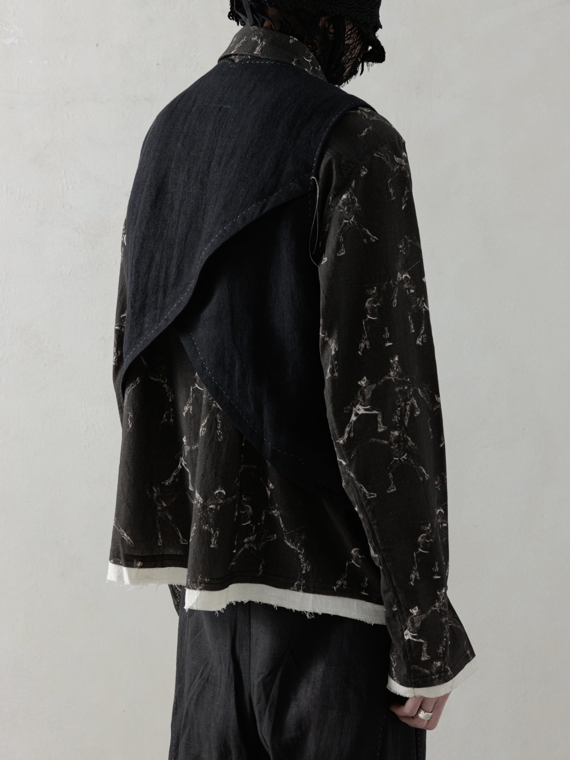 25SS｜E Double Breasted Waistcoat (Black)