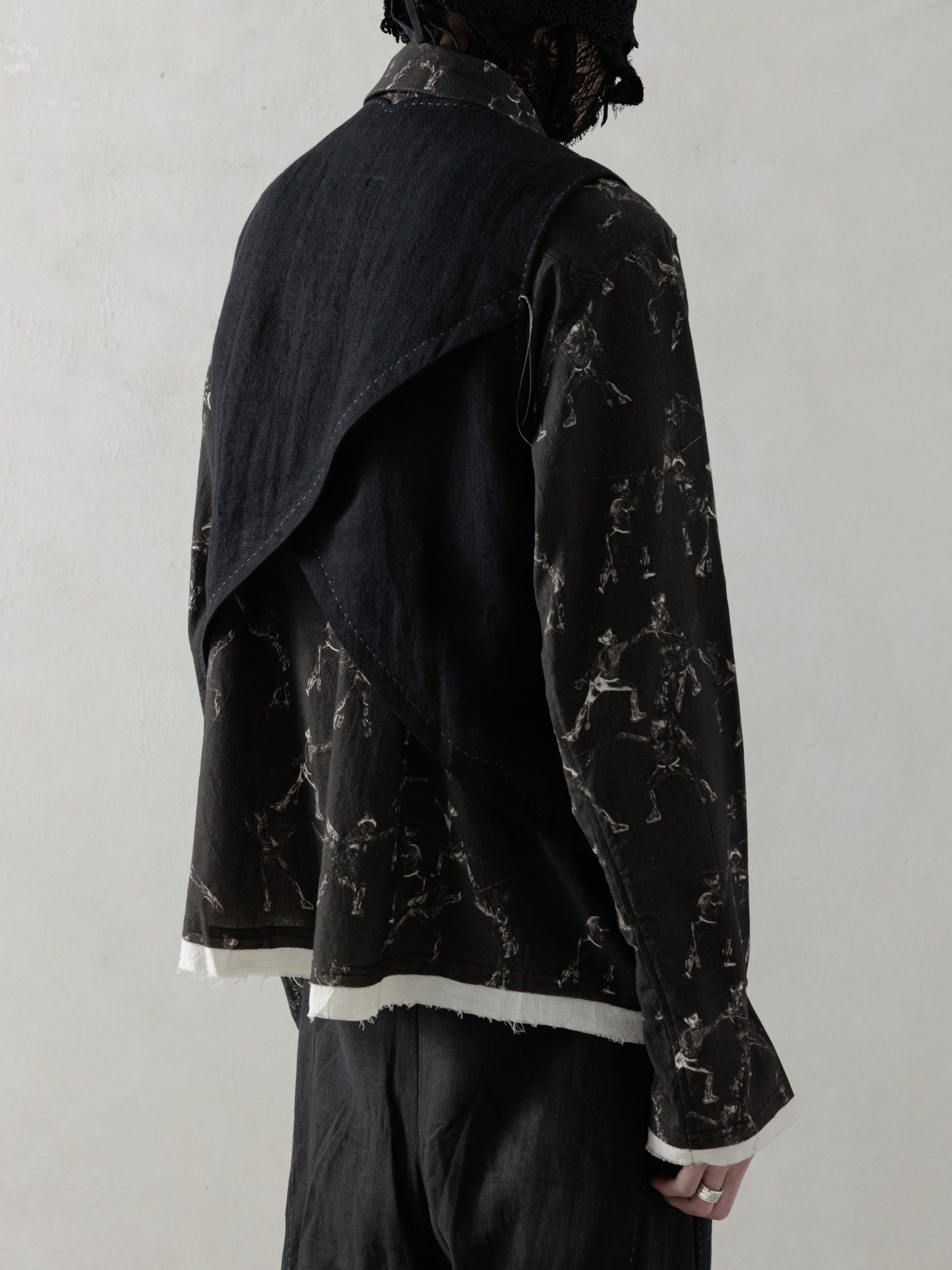 25SS｜E Double Breasted Waistcoat (Black)