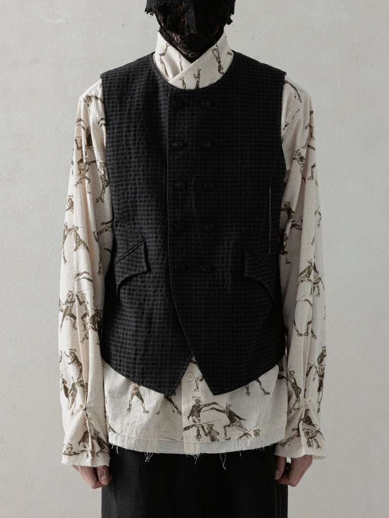 25SS｜E Double Breasted Waistcoat (Check)