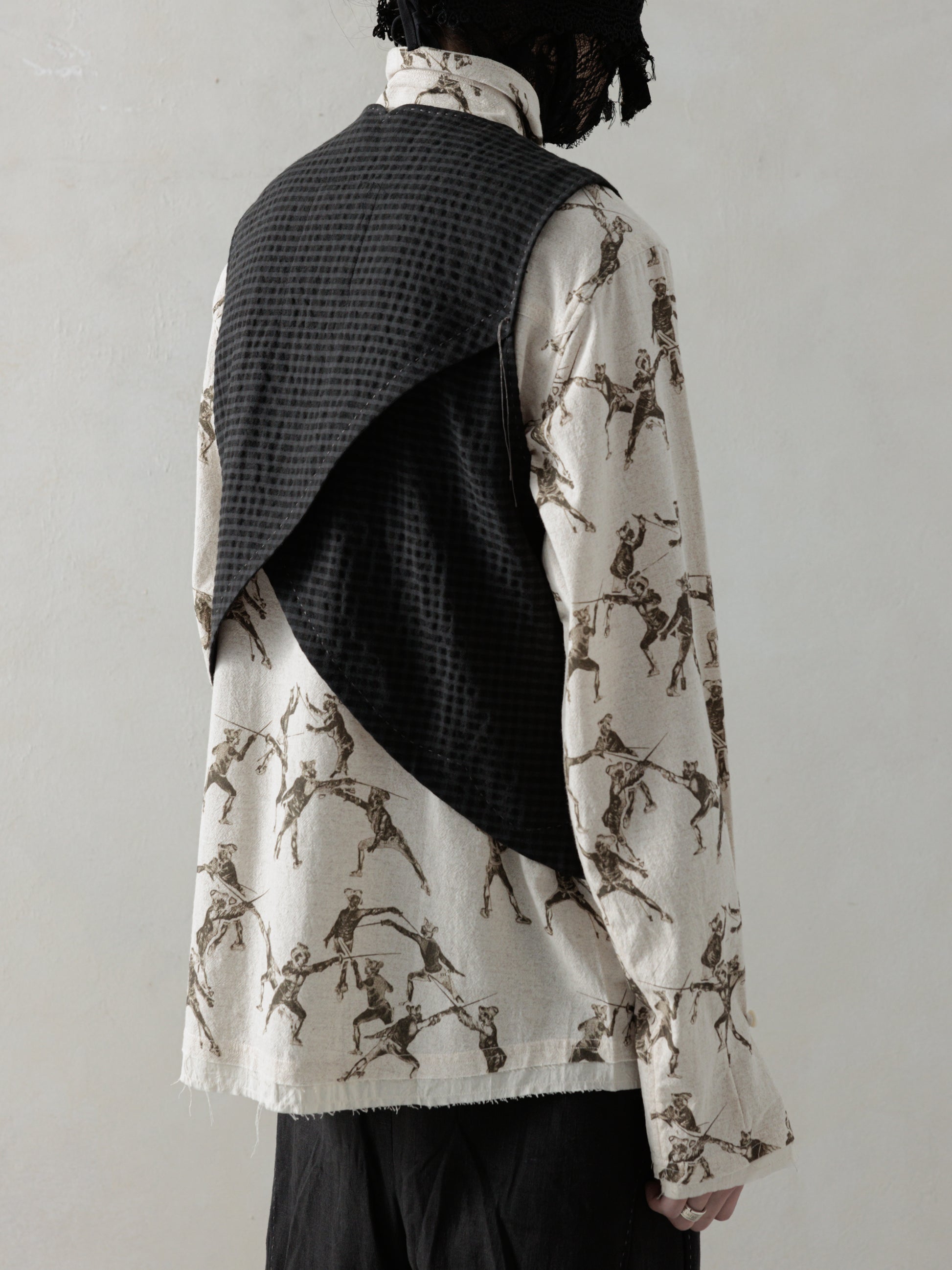 25SS｜E Double Breasted Waistcoat (Check)