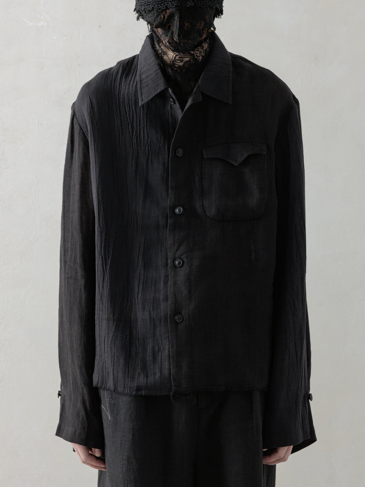 25SS｜Distressed Shirt (Black)