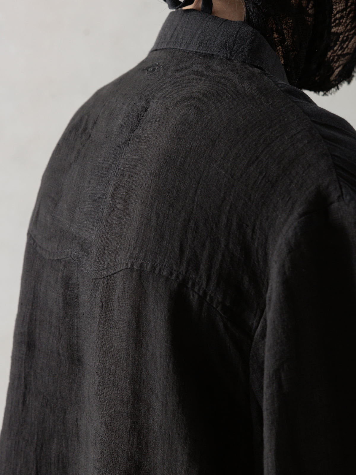 25SS｜Distressed Shirt (Black)