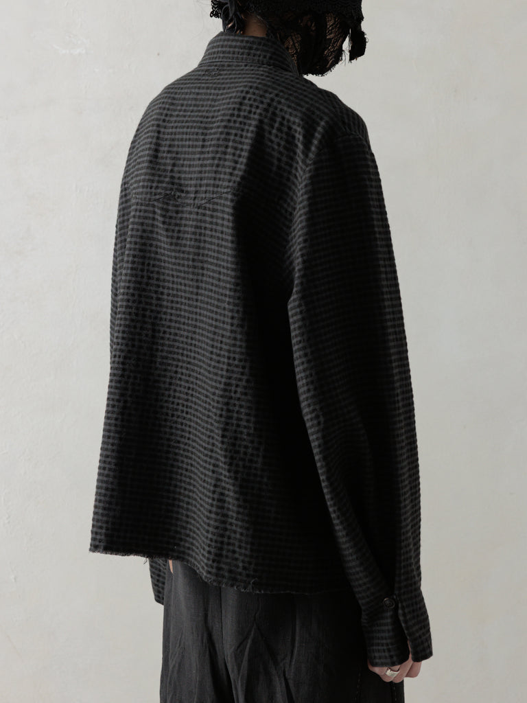 25SS｜Distressed Shirt (Dusty Check)