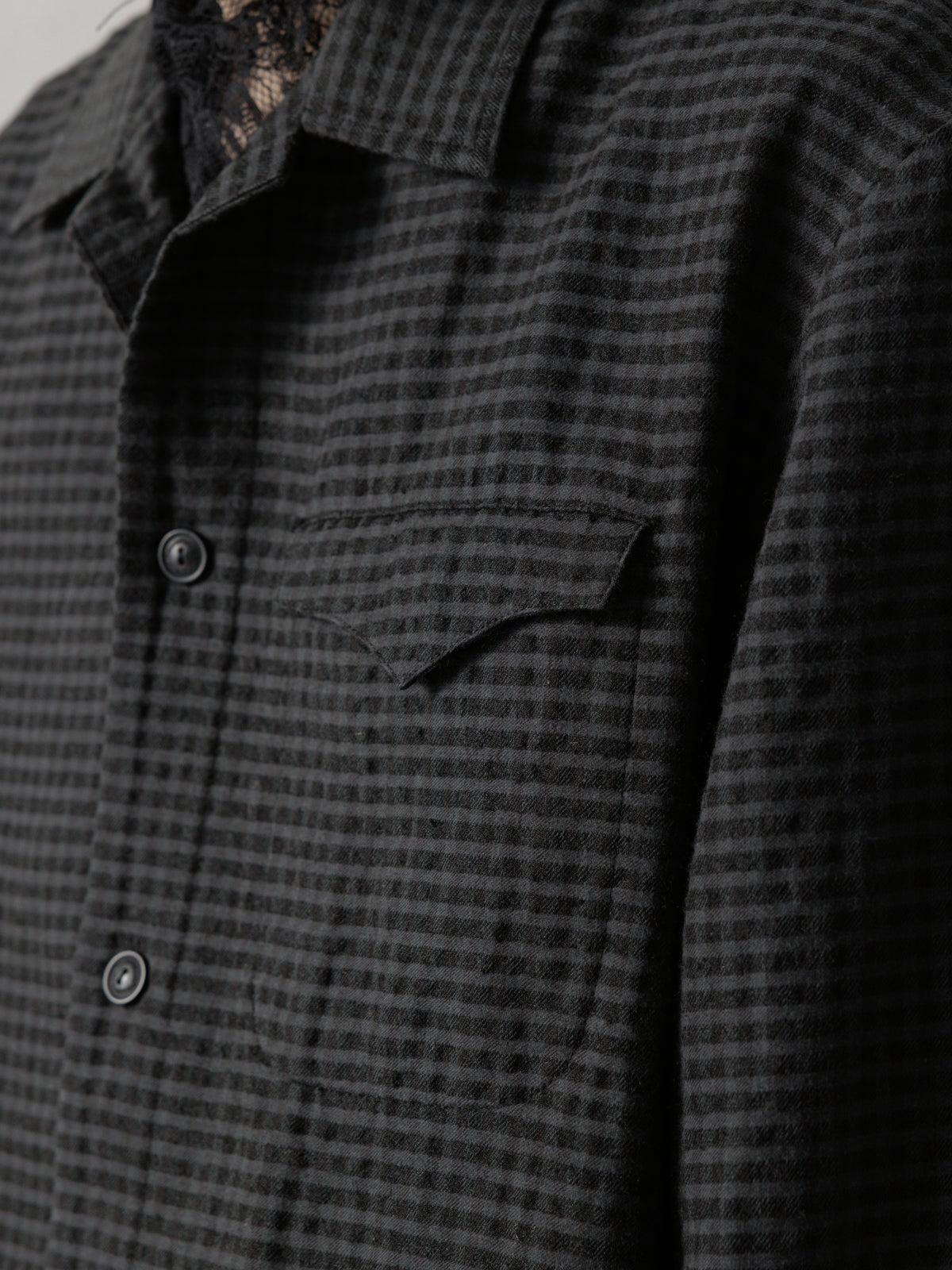 25SS｜Distressed Shirt (Dusty Check)