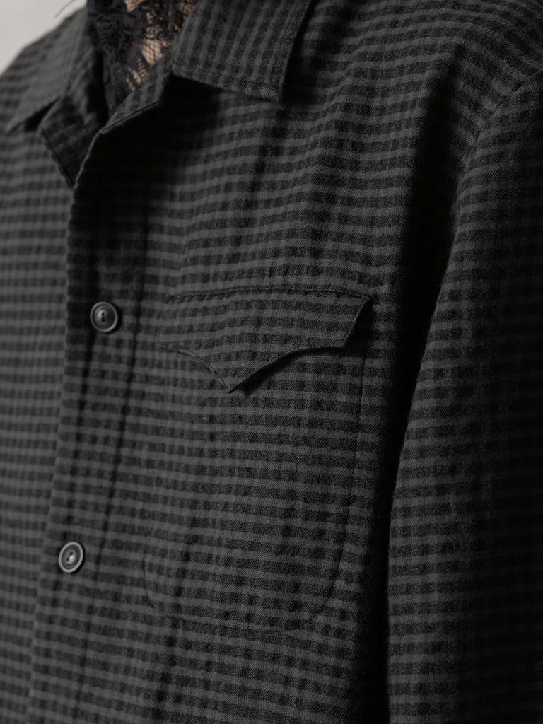25SS｜Distressed Shirt (Dusty Check)