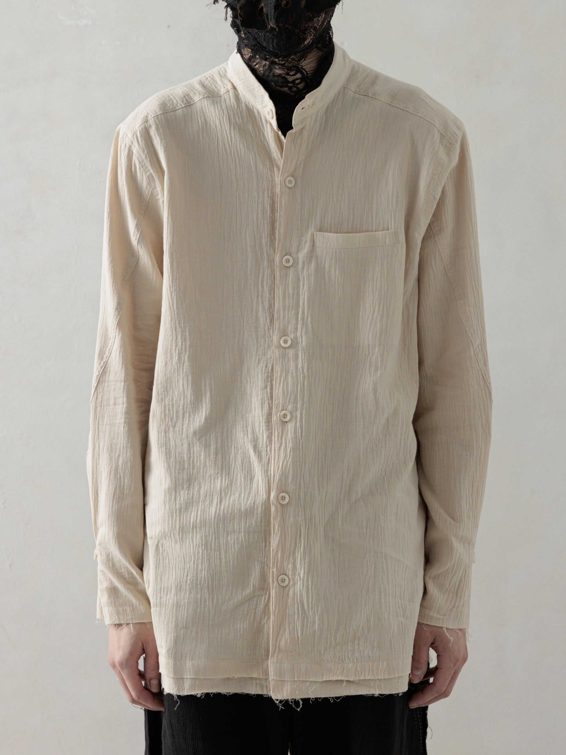 25SS｜Wrinkled-effect Shirt (Beige)