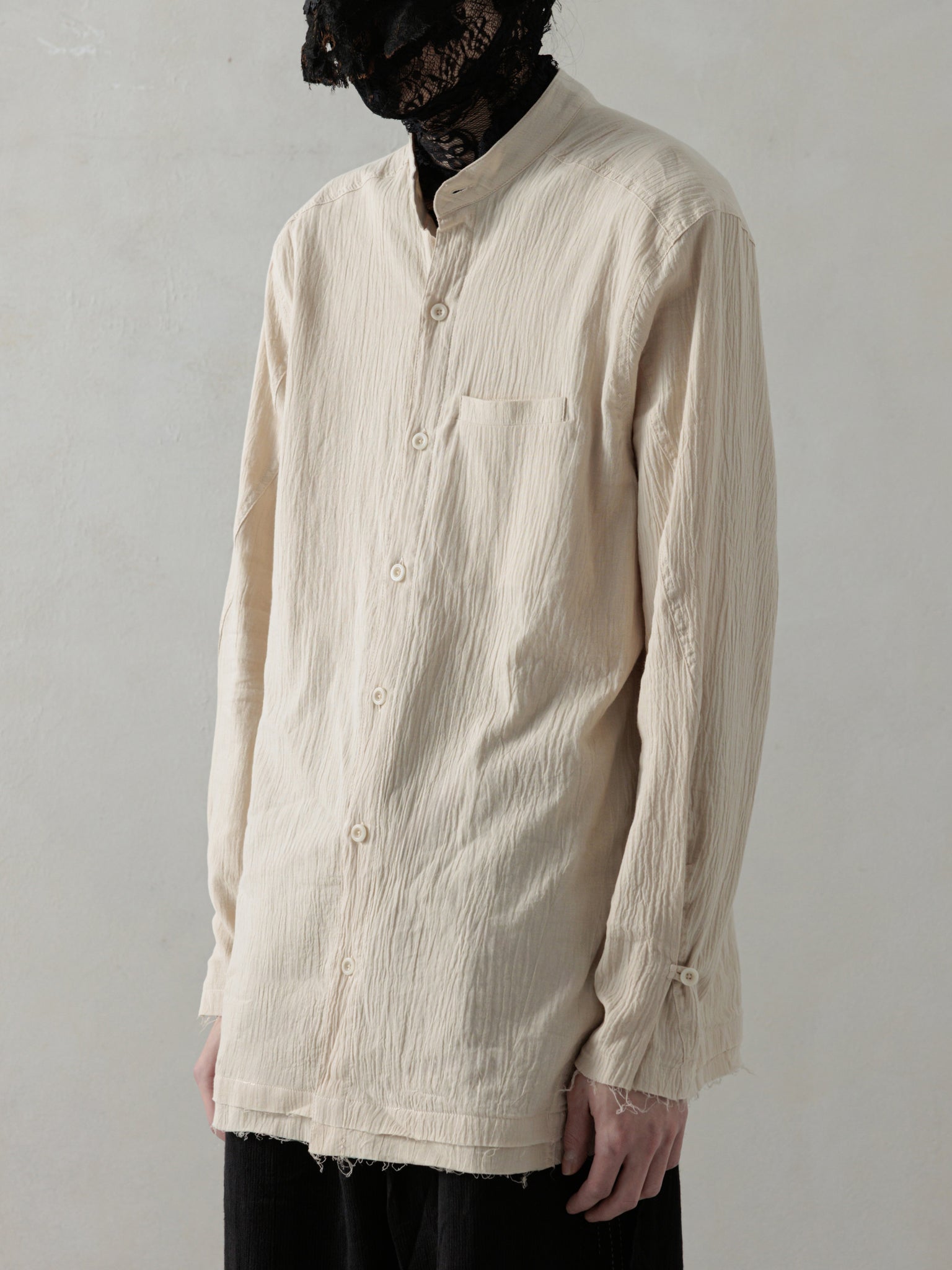 25SS｜Wrinkled-effect Shirt (Beige)