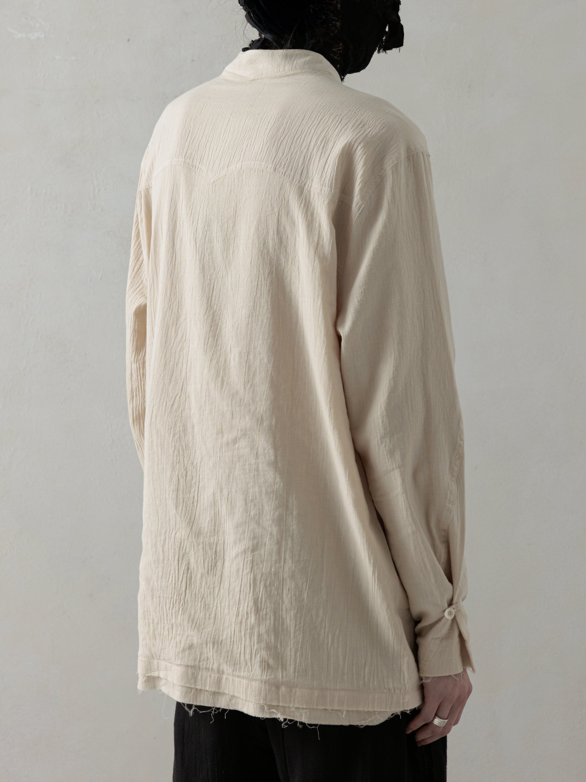 25SS｜Wrinkled-effect Shirt (Beige)