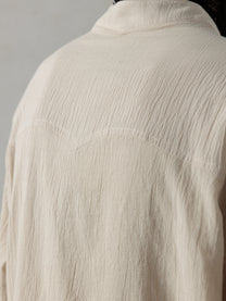 25SS｜Wrinkled-effect Shirt (Beige)