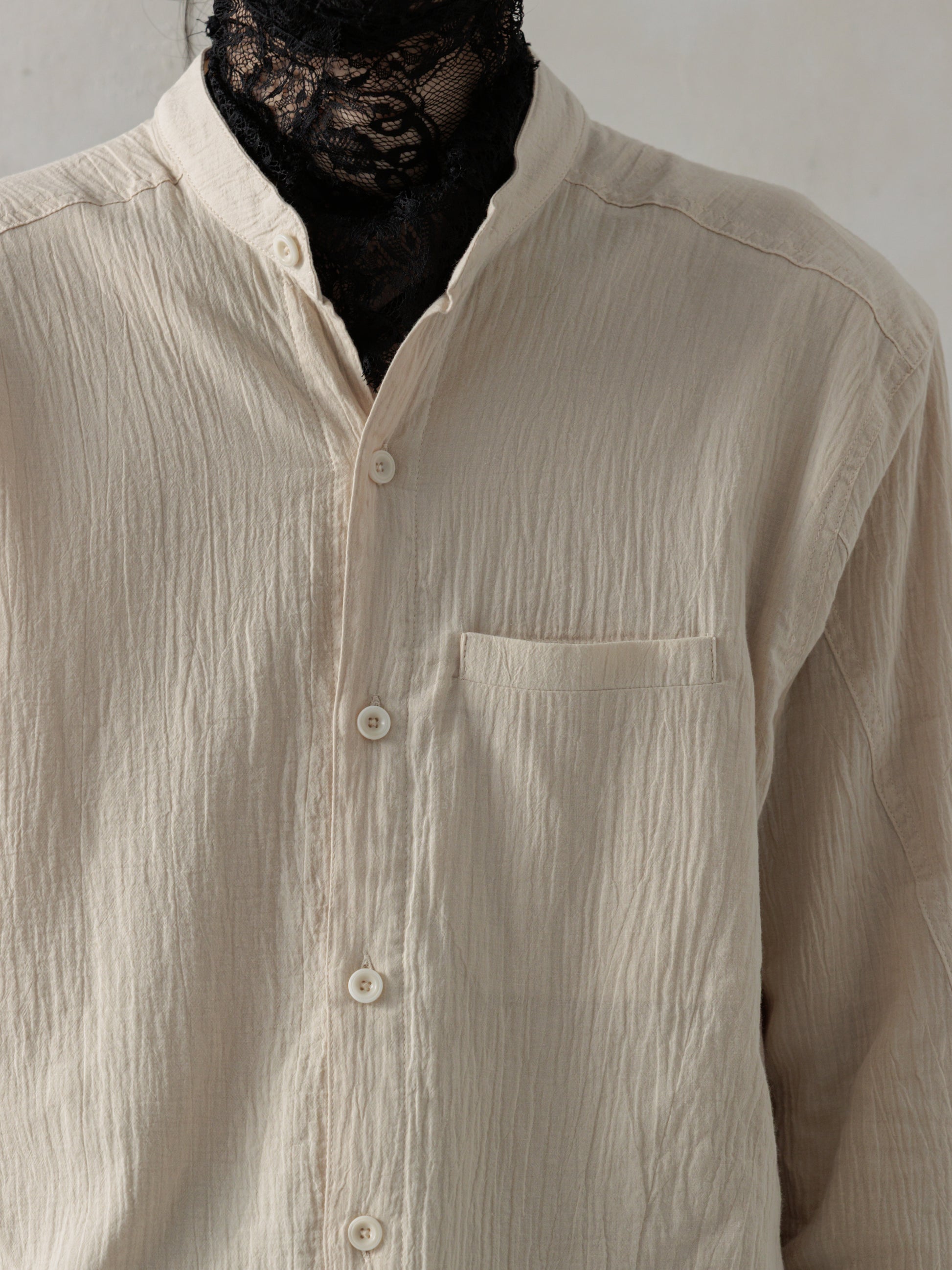 25SS｜Wrinkled-effect Shirt (Beige)