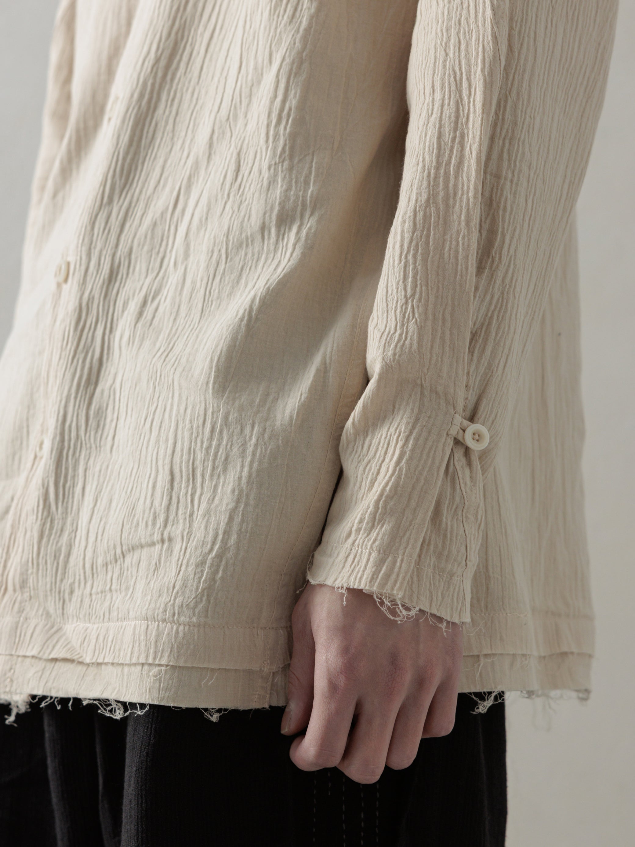 25SS｜Wrinkled-effect Shirt (Beige)