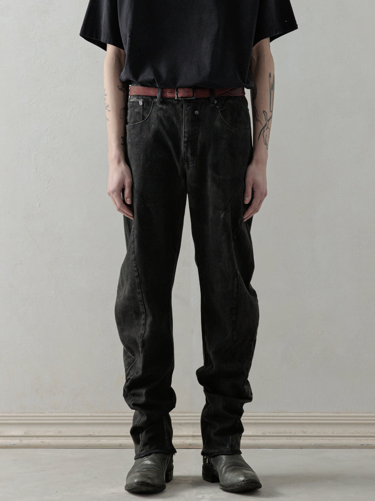 25SS｜E-cut Jeans (Cold Dyed Black)