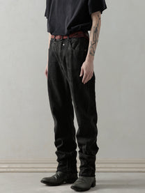 25SS｜E-cut Jeans (Cold Dyed Black)