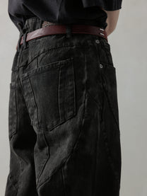 25SS｜E-cut Jeans (Cold Dyed Black)