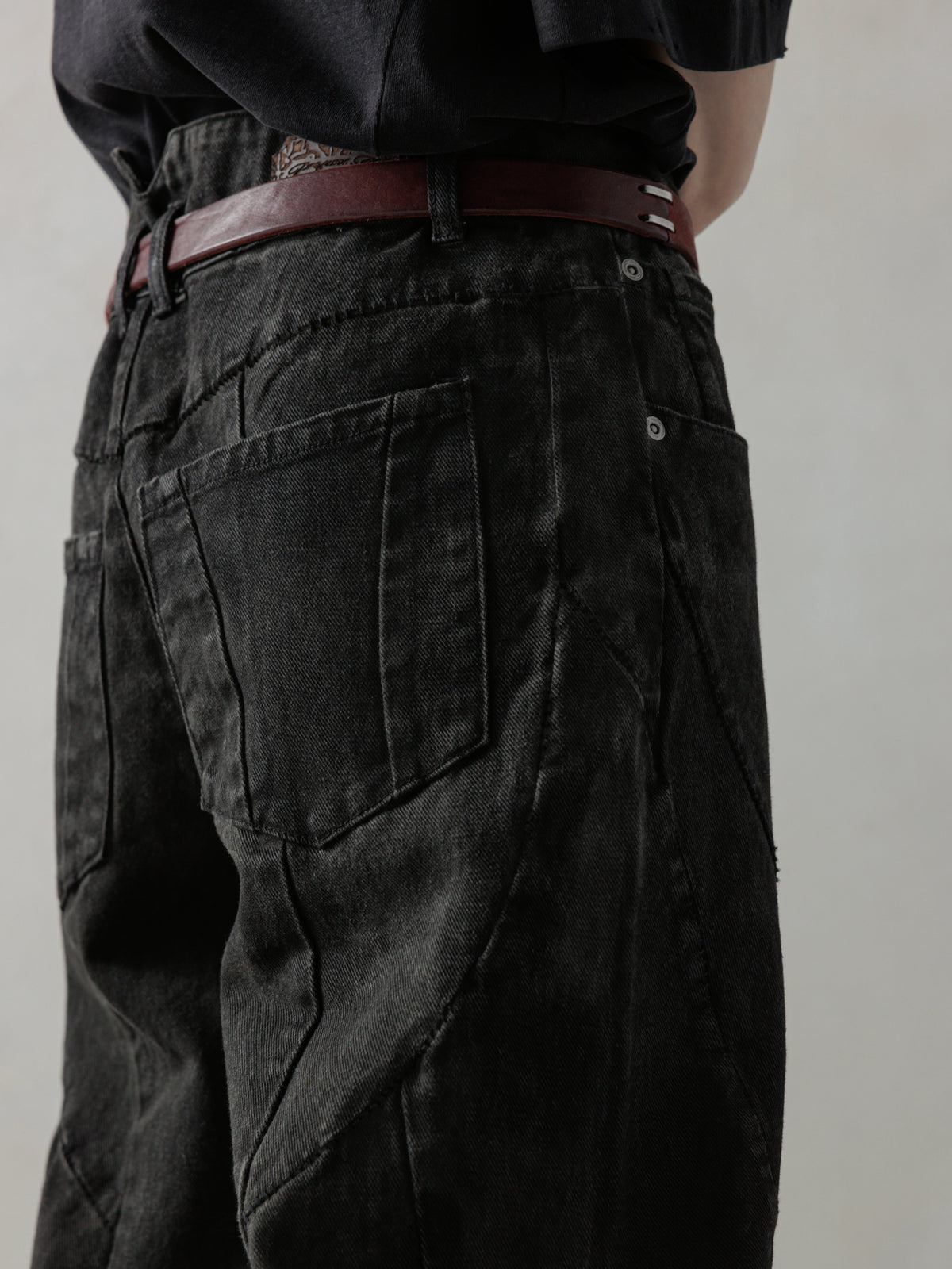 25SS｜E-cut Jeans (Cold Dyed Black)
