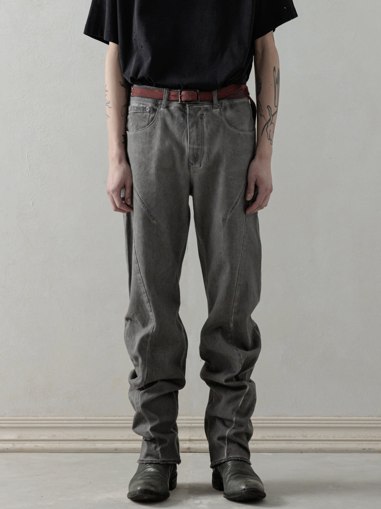 25SS｜E-cut Jeans (Cold Dyed Grey)