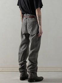 25SS｜E-cut Jeans (Cold Dyed Grey)