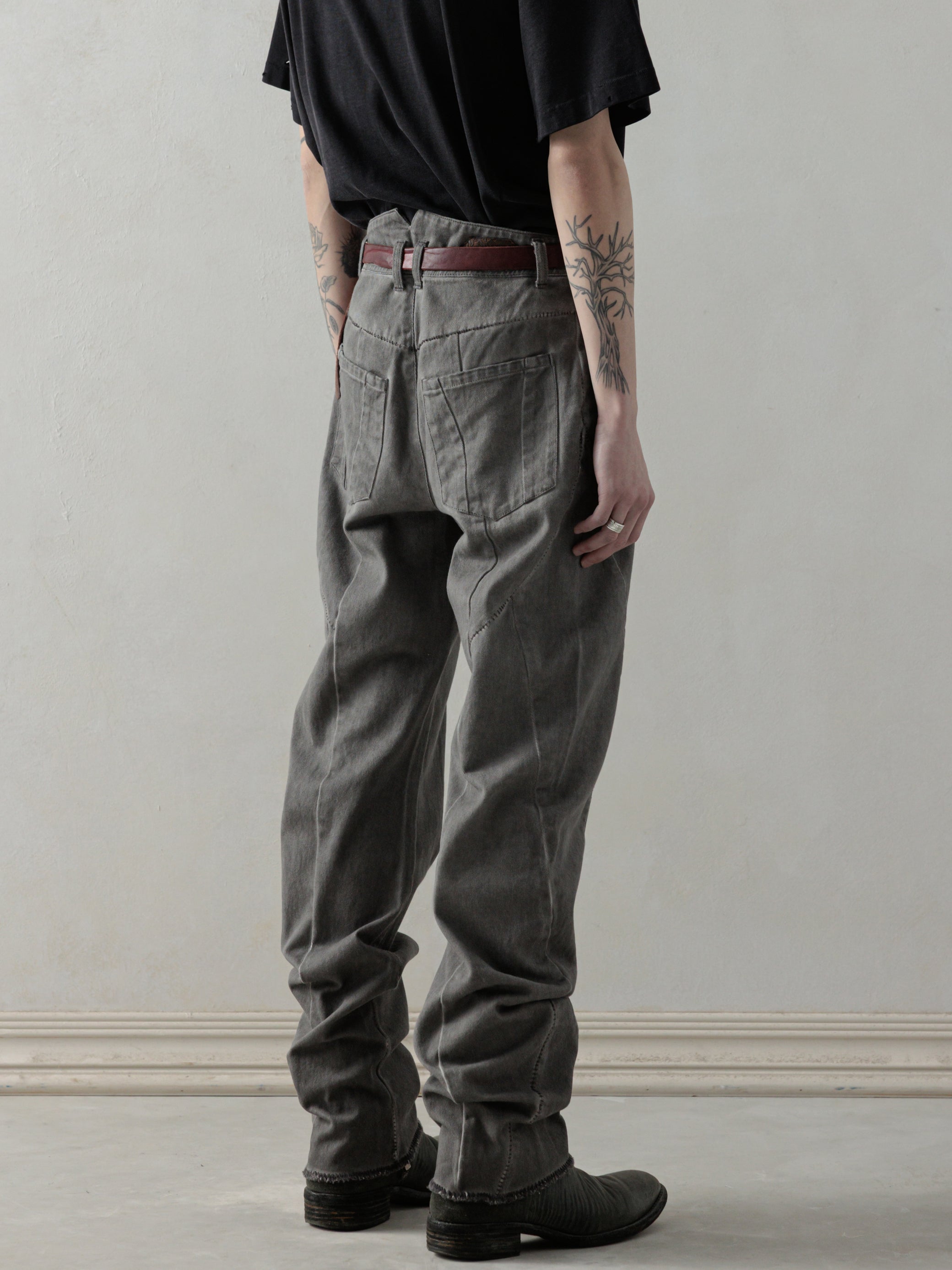 25SS｜E-cut Jeans (Cold Dyed Grey)