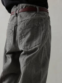 25SS｜E-cut Jeans (Cold Dyed Grey)