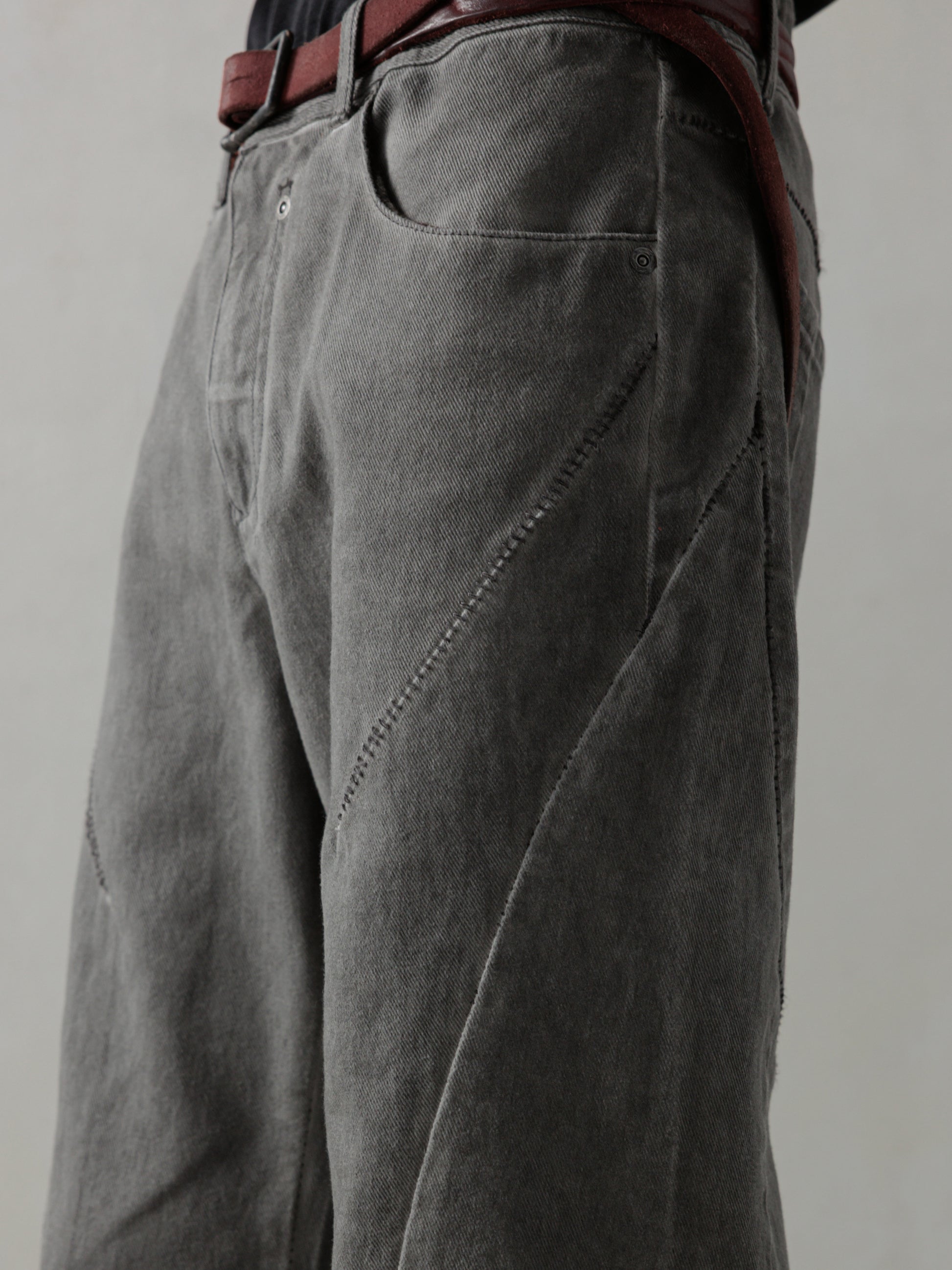 25SS｜E-cut Jeans (Cold Dyed Grey)