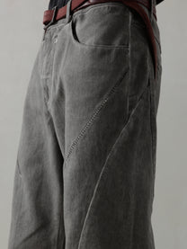 25SS｜E-cut Jeans (Cold Dyed Grey)