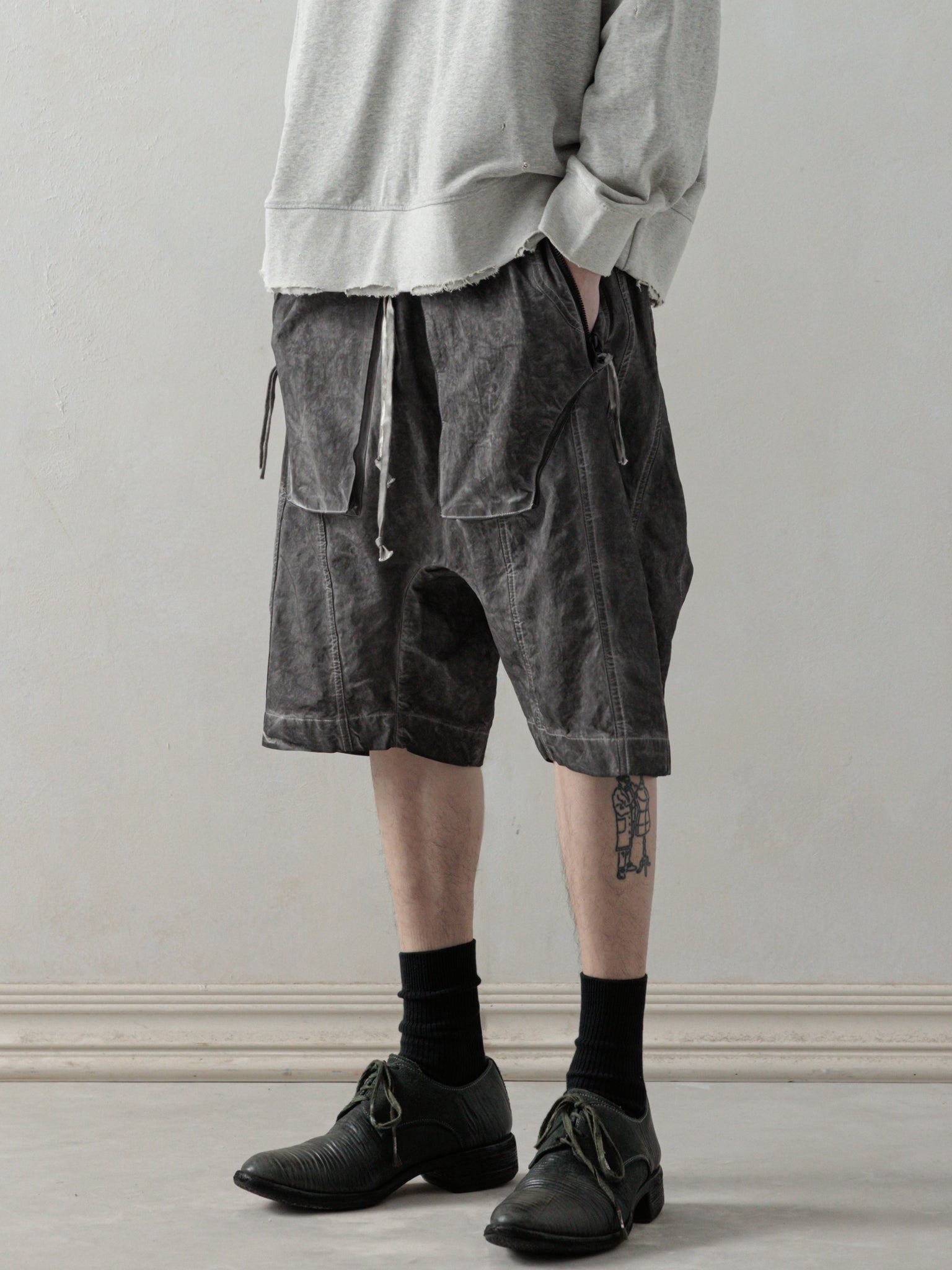 25SS｜Object-dyed Shorts (Dyed Grey)