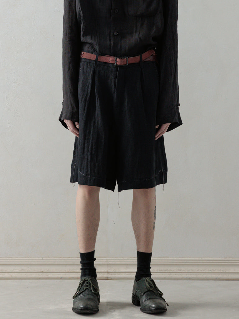 25SS｜Pleated Shorts (Black)